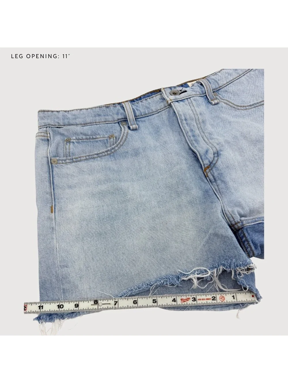 Rag & Bone Dre Low Rise Denim Shorts Jade Wash 31 - Picture 9 of 9